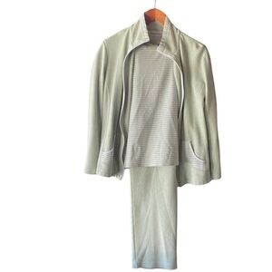 sage green cotton blend lounge set